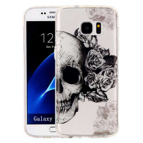 For Samsung Galaxy S7 Edge / G935 Skull Pattern IMD Workmanship Soft TPU Protective Case