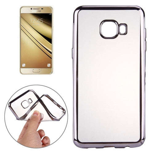 For Samsung Galaxy C5 / C500 Electroplating Transparent Soft TPU Protective Cover Case(Grey)