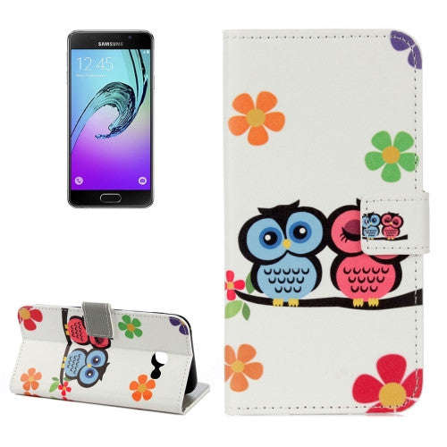 For Samsung Galaxy J5 Prime Lovers Owl Pattern Horizontal Flip Leather Case with Holder & Card Sl...
