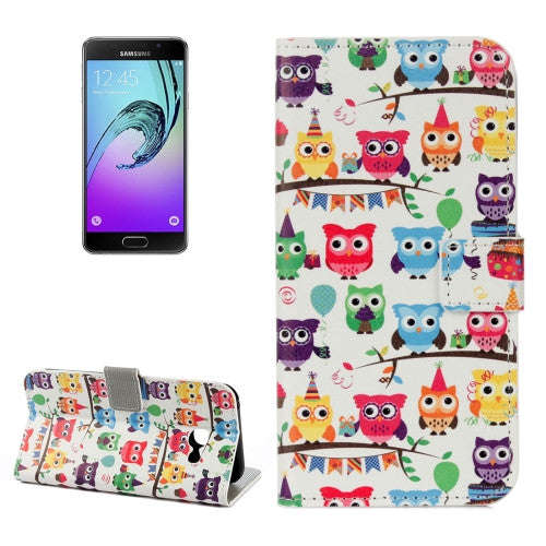 For Samsung Galaxy J5 Prime Many Heads Owls Pattern Horizontal Flip Leather Case with Holder & Ca...