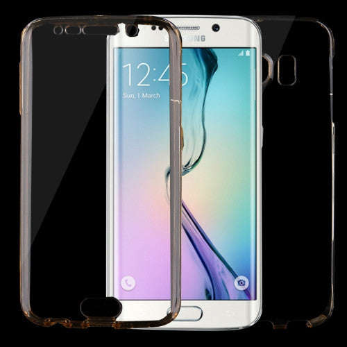 For Samsung Galaxy S6 Edge / G925 0.75mm Double-sided Ultra-thin Transparent TPU Protective Case ...