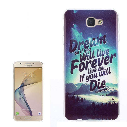 For Samsung Galaxy J7 Prime / On 7 (2016) Dream Snow Mountain Pattern TPU Back Case