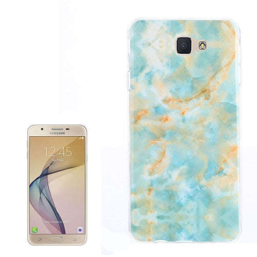 For Samsung Galaxy J5 Prime Emerald Marble Pattern TPU Back Case