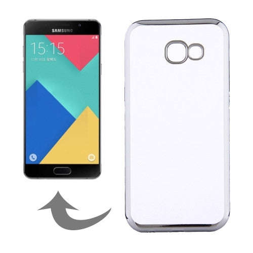 Samsung Galaxy A5 Case, (2017) / A520 Electroplating Frame Soft TPU Protective Case (Silver)