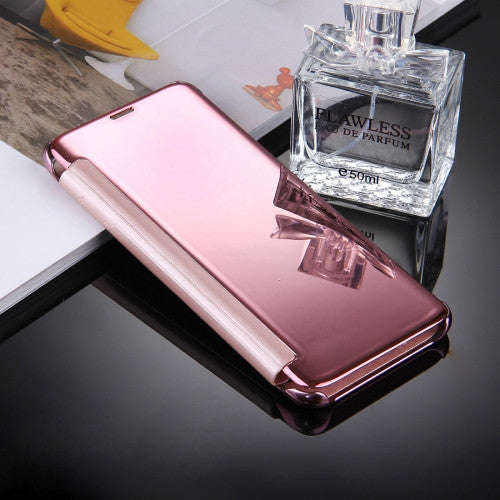 Samsung Galaxy S8 Case, G9500 Case, Electroplating Mirror Horizontal Flip Leather Case with Sleep...