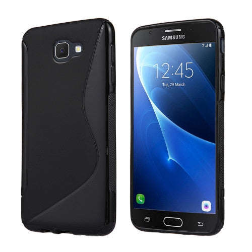 For Samsung Galaxy J7 Prime & On7 (2016) / G610 S-Shaped Anti-slip Frosted TPU Protective Case (B...