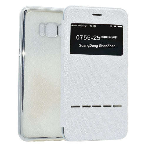 Samsung Galaxy S8 Plus Case, Cross Texture Electroplating Soft TPU Protective Cover Case with Pre...