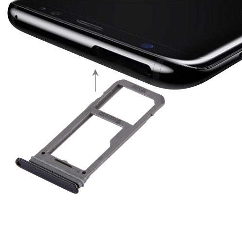 iPartsBuy for Samsung Galaxy S8 SIM Card Tray + Micro SD / SIM Card Tray (Black)