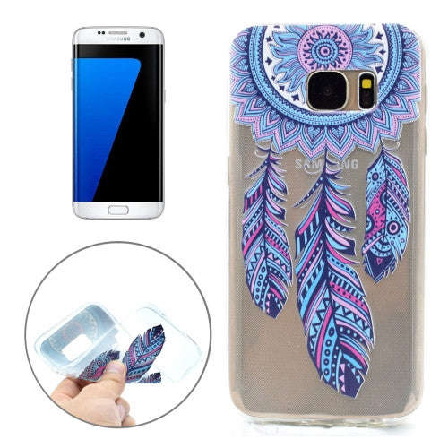 For Samsung Galaxy S7 Edge / G935 Windmill Pattern Transparent Soft TPU Protective Back Cover Case