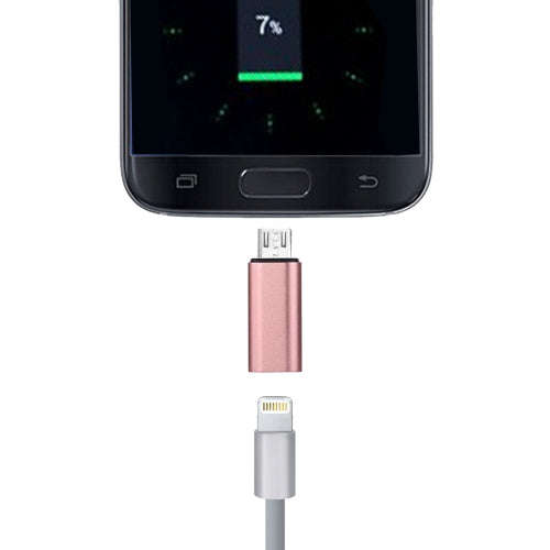 8 Pin Female to Micro USB Male Metal Shell Adapter For Samsung / Huawei / Xiaomi / Meizu / LG / H...