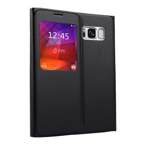 Samsung Galaxy S8+ Case, G9550 Case, Litchi Texture Horizontal Flip Leather Case with Call Displa...
