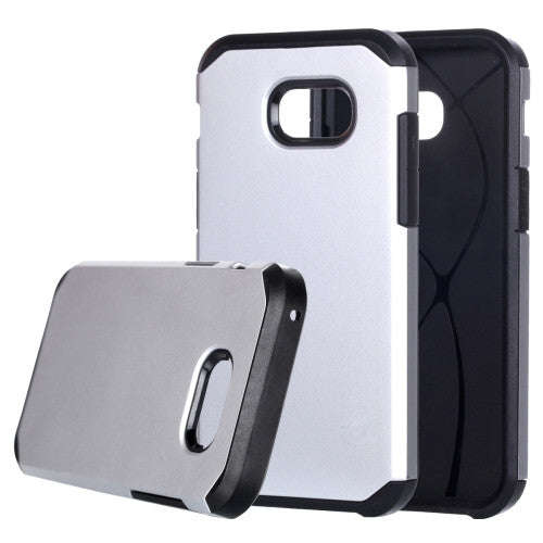 Samsung Galaxy A5 Case, (2017) PC + TPU Rugged Armor Combination Protective Case(Silver)