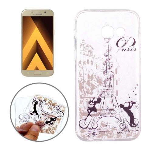 Samsung Galaxy A3 Case (2017) / A320 Music Tower Pattern Transparent TPU Protective Case