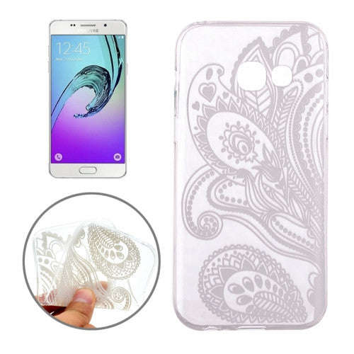 Samsung Galaxy A5 Case, (2017) / A520 Leaves Shape Half Flower Pattern Transparent TPU Protective...