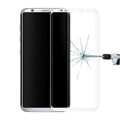 For Samsung Galaxy S8 Plus / G9550 0.3mm 9H Surface Hardness 3D Curved Surface Silk-screen Full S...