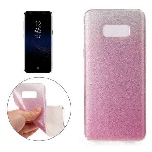 Samsung Galaxy S8 Plus Case, Glitter Powder Protective Back Cover Soft Case (Pink)