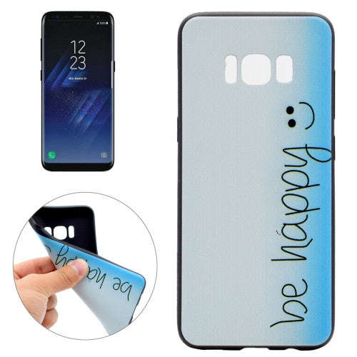 Samsung Galaxy S8 Case, Be Happy Pattern Soft TPU Protective Case