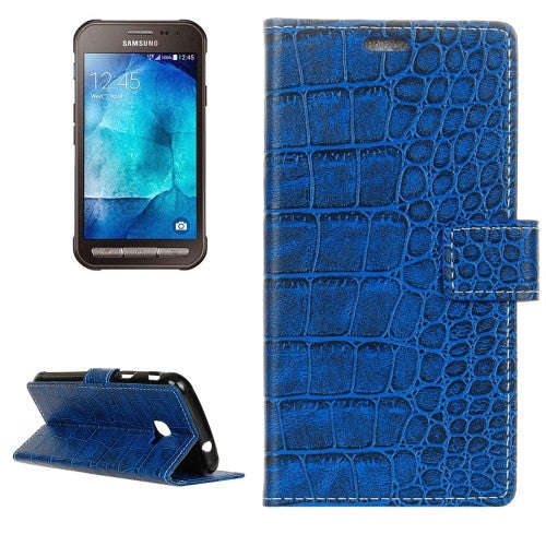 Samsung Galaxy Xcover 4 Case, G390F Case, Crocodile Texture Horizontal Flip Leather Case with Hol...