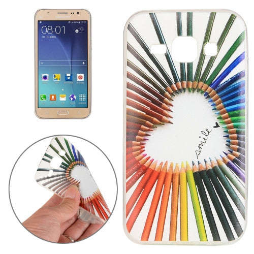 For Samsung Galaxy J5 Color Pencil Pattern TPU Protective Case
