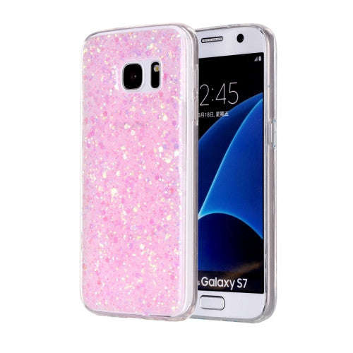 For Samsung Galaxy S7 / G930 Glitter Powder Soft TPU Protective Case (Pink)