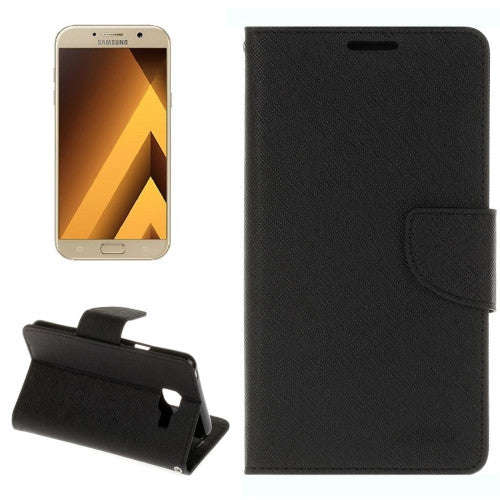 For Samsung Galaxy A7 (2017) / A720 Cross Texture Leather Case with Card Slots & Holder & Wallet ...