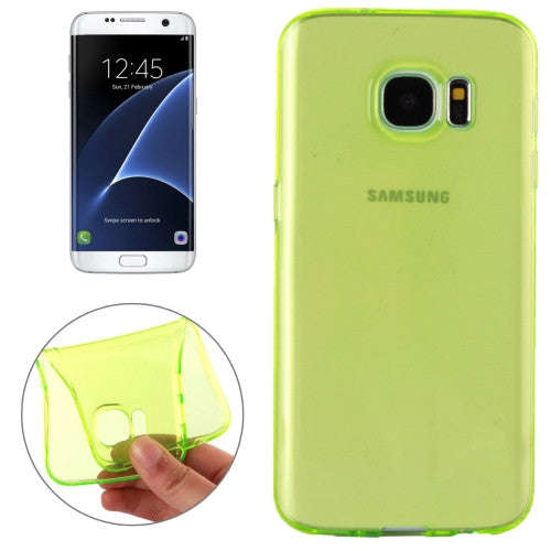 For Samsung Galaxy S7 Edge / G935 Transparent TPU Protective Case(Green)