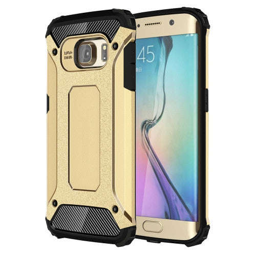 For Samsung Galaxy S6 Edge / G925 Tough Armor TPU + PC Combination Case (Gold)