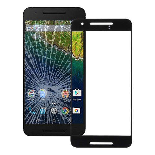 iPartsBuy for Google Nexus 6P Front Screen Outer Glass Lens(Black)