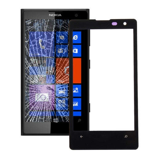 iPartsBuy for Nokia Lumia 1020 Front Screen Outer Glass Lens(Black)