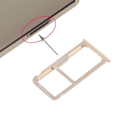 iPartsBuy Huawei Mate 8 Nano SIM + Micro SD / Nano SIM Card Tray(Gold)