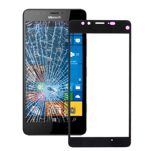 iPartsBuy for Microsoft Lumia 950 Front Screen Outer Glass Lens(Black)