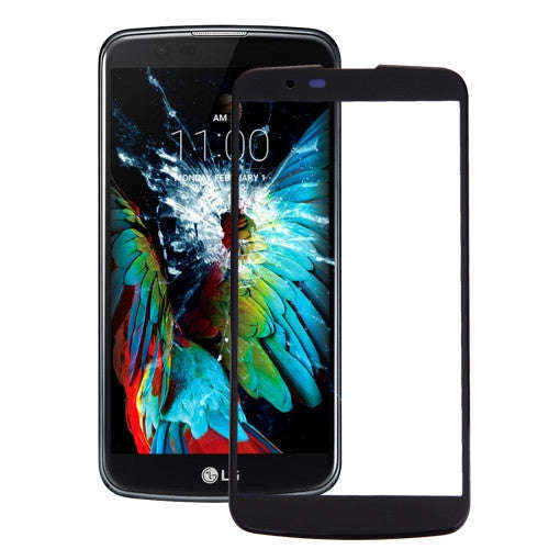 iPartsBuy for LG K10 Front Screen Outer Glass Lens(Black)