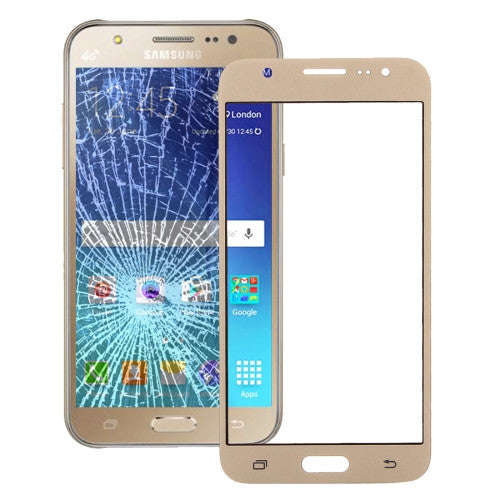 iPartsBuy for Samsung Galaxy J7 / J700 Front Screen Outer Glass Lens(Gold)