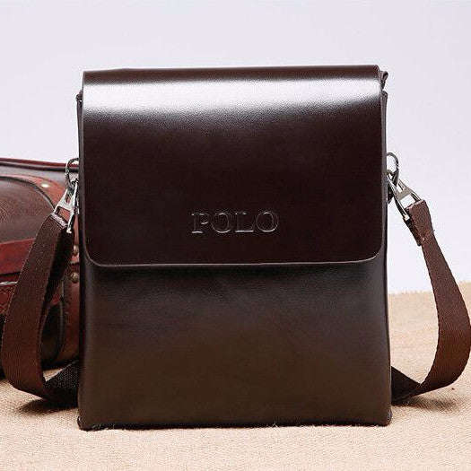 Leather Messenger Bag for Men, Mini, Brown