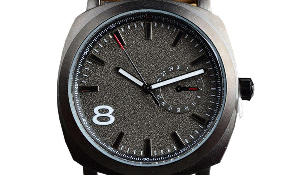 Men's Watches Leather Strap Quartz Watch Wrist Watch - white