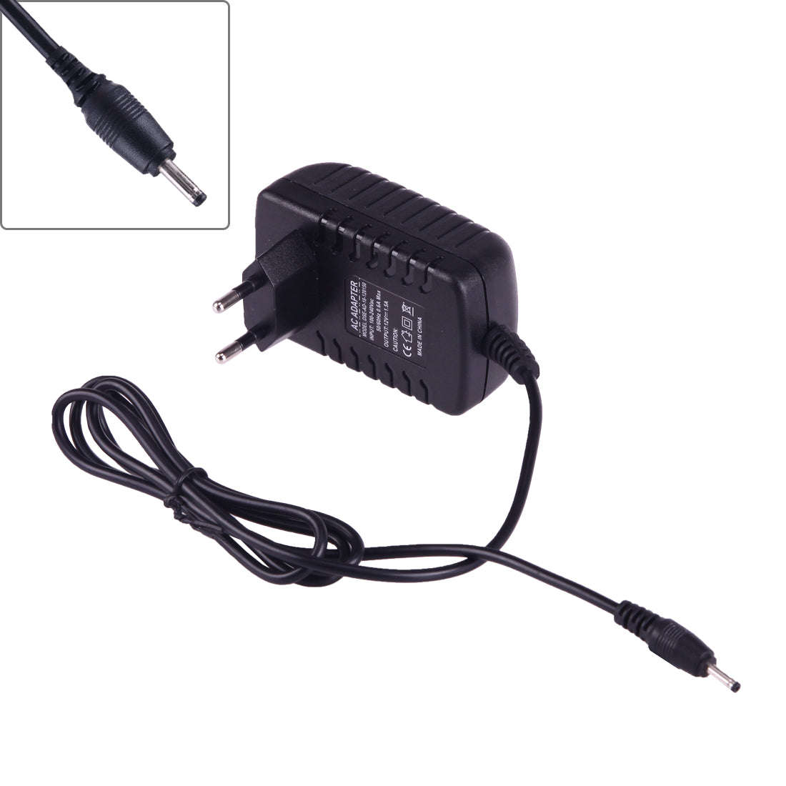 12V 1.5A AC Adaptor for Acer Iconia Tab A100 / A500Length : 1.5m EU Plug(Black)