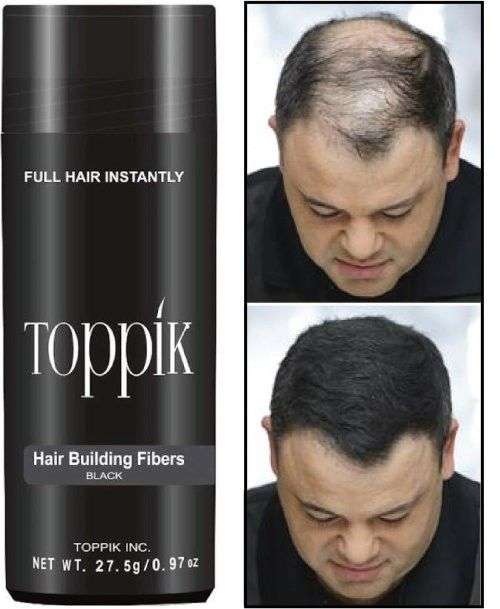 Toppik - Black 27.5g - Hair Fiber - Instant Thicker Hair for Hair Loss - (75 Days Supply)