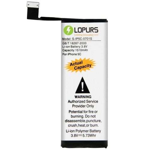 LOPURS High Capacity Replacement Li-ion Polymer Battery for iPhone 5C(White)