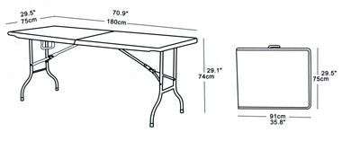 Indoor/Outdoor Multi-use Moulded Folding Table