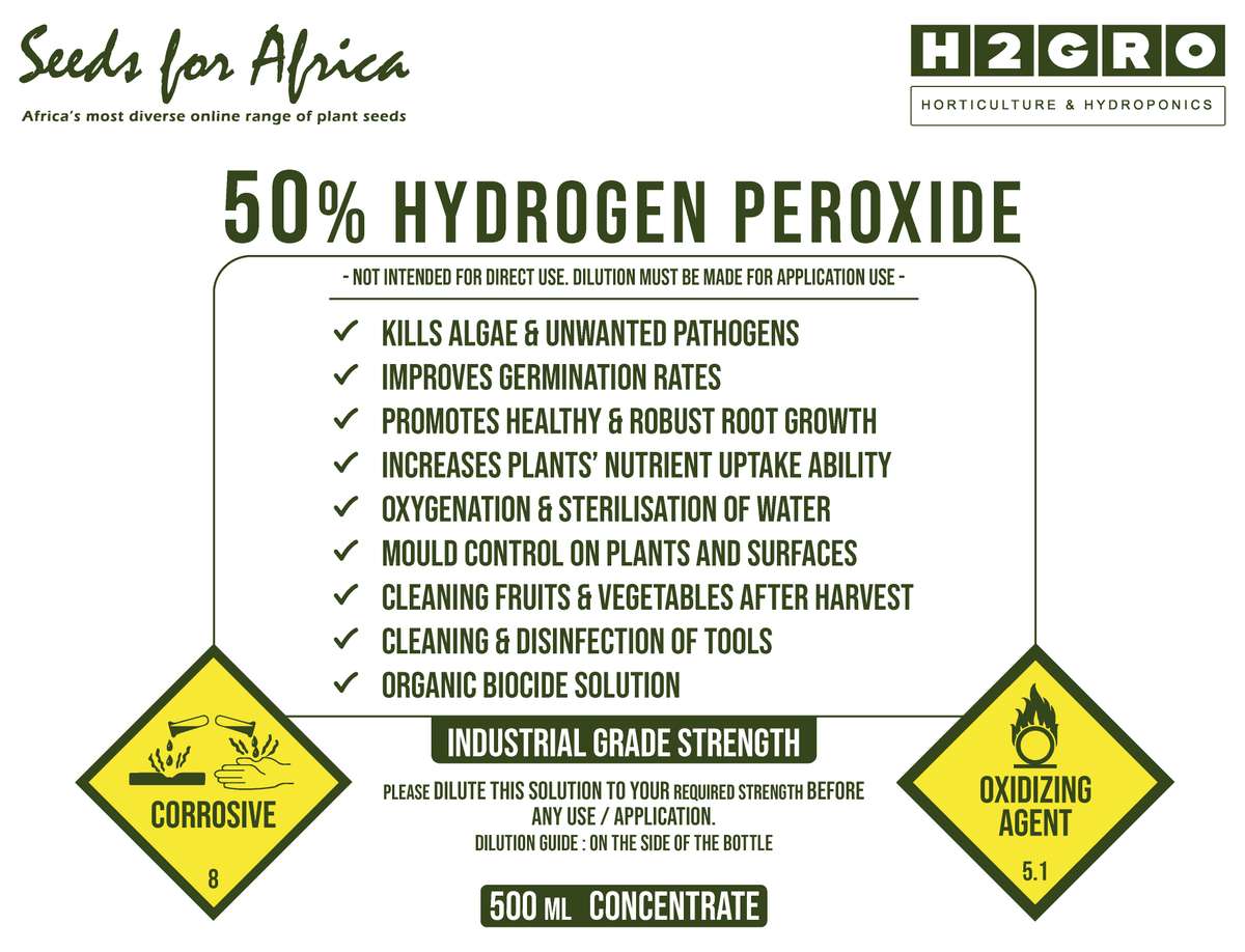 Hydrogen Peroxide 50% - Hydroponic Additives - 500ml