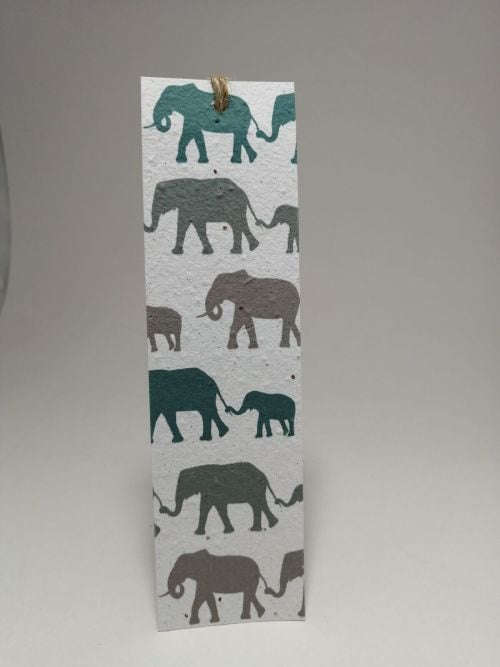 Growing Paper - Bookmark - Elephant - Flowers