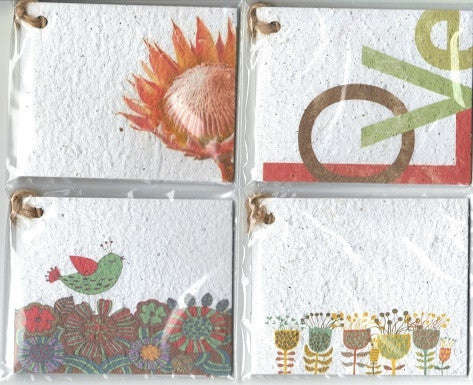 Growing Paper - Gift Tag Pack - 4 Gift Tags - Pack Six - Mixed Herbs