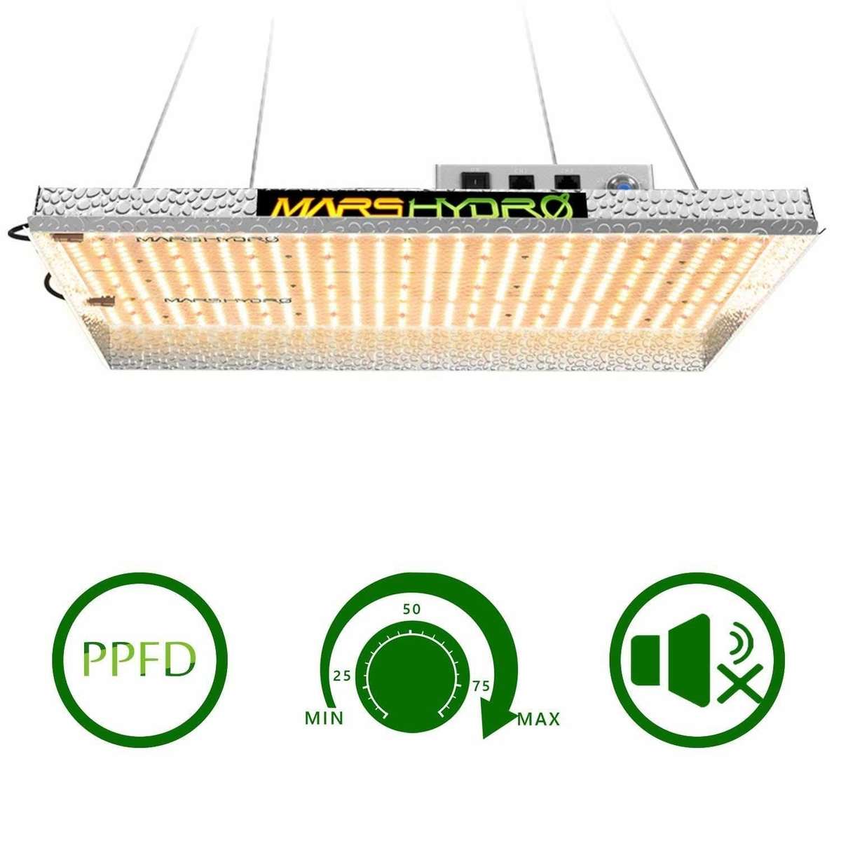 Mars Hydro TSW-2000 300W Full Spectrum LED Grow Light - Hydr... - Mars Hydro TSW-2000 LED Grow Light