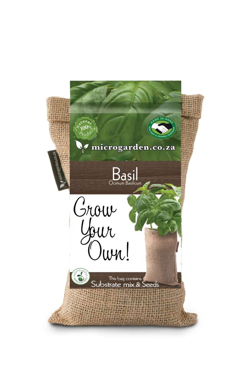 Microgarden Grow Bag, Growing Substrate and Basil herb seeds