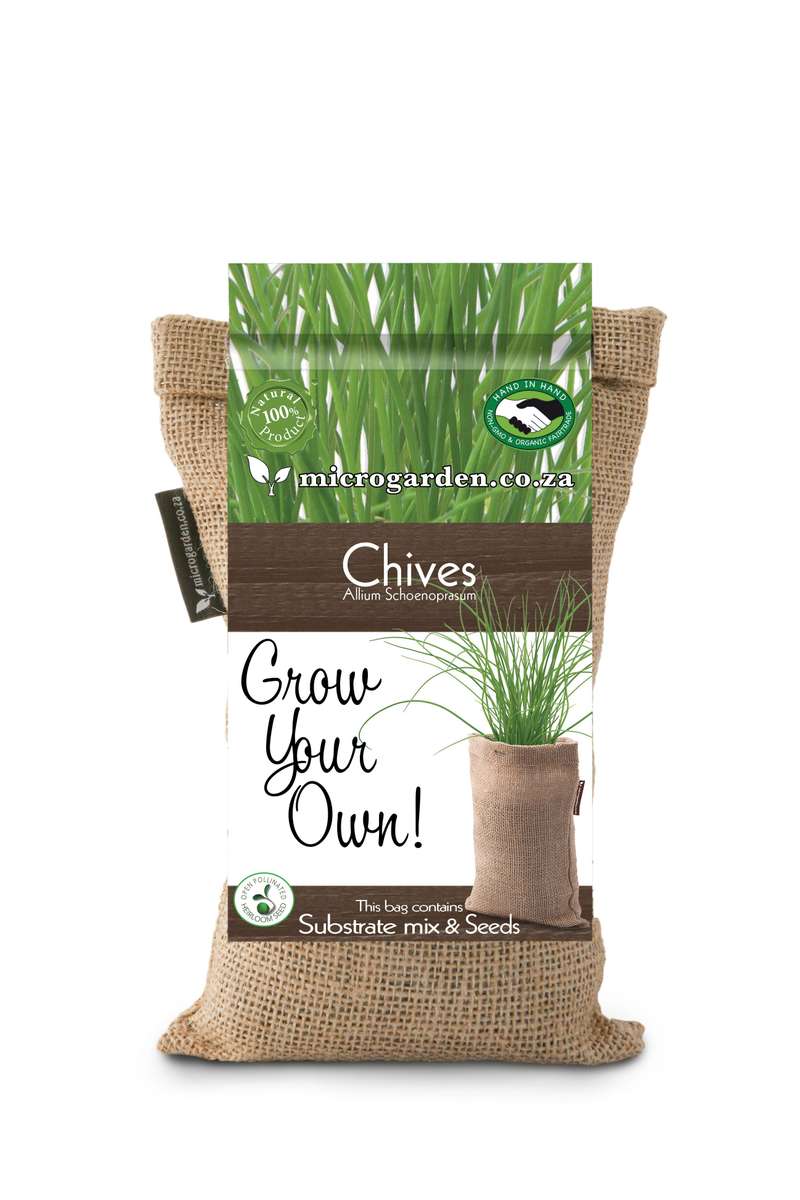 Microgarden Grow Bag, Growing Substrate and Chives herb seeds