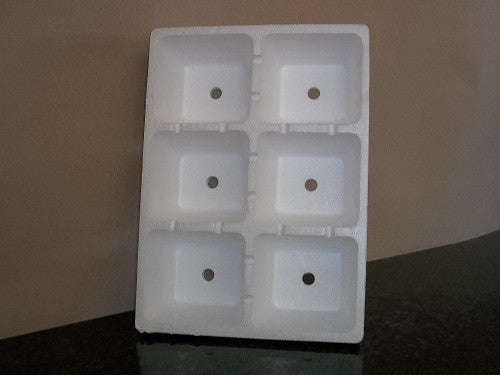5 Pack - 6 Cell Polystyrene Seed Trays