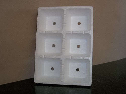 5 Pack - 6 Cell Polystyrene Seed Trays