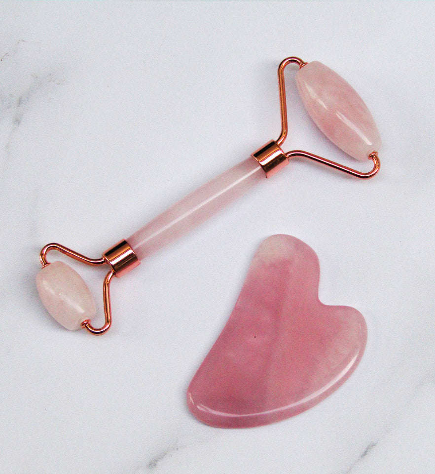 Rose Quartz Roller and Gua Sha