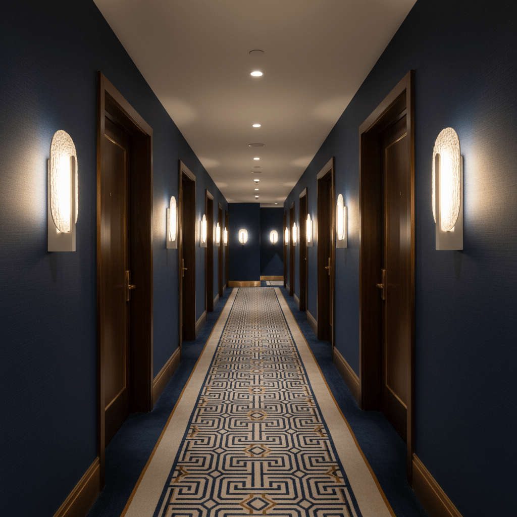 Oval White Leaf LED Wall Light