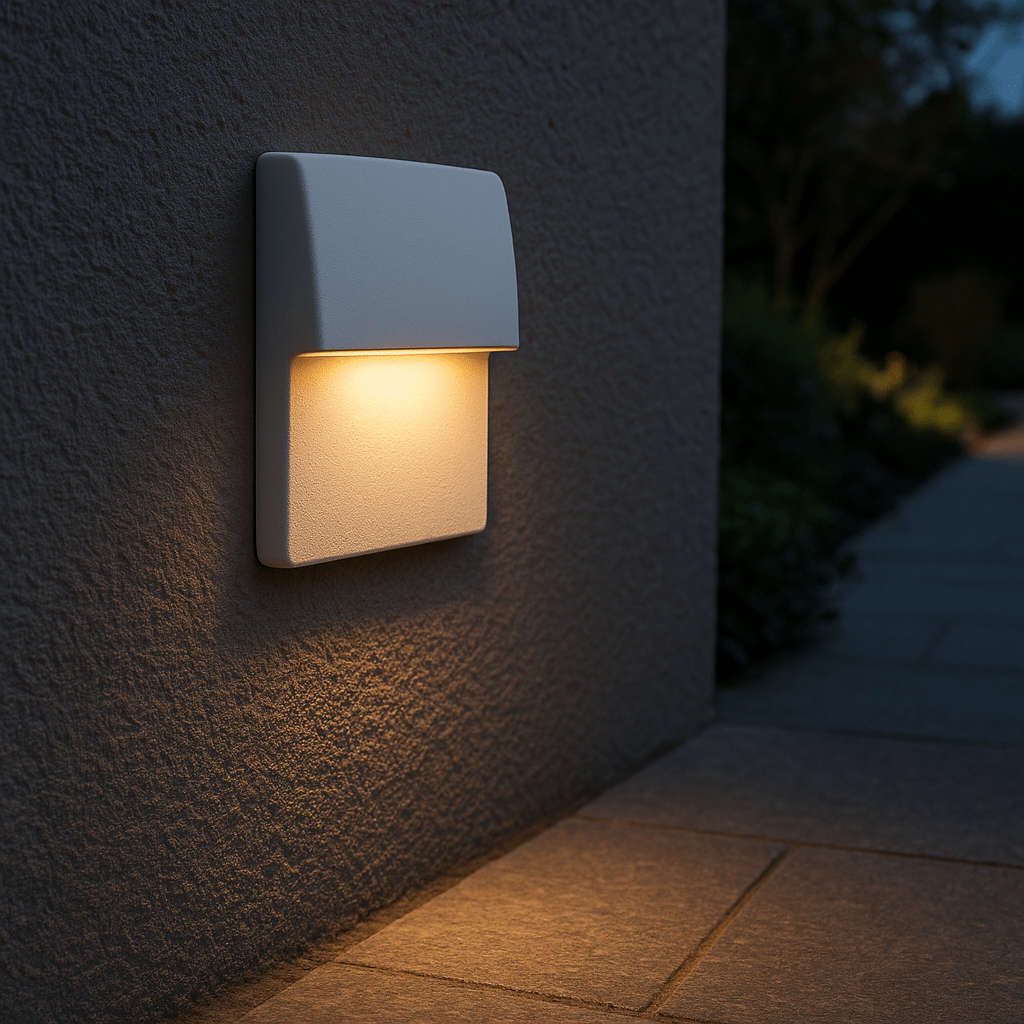 Luna Square White LED Foot Light